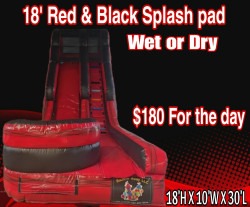 18FT Red & Black Splash pad Wet/Dry