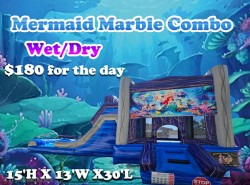 Mermaid Banner Marble Combo Splash pad Wet/Dry