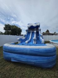 547245997 24505907839036237 2530691927486317973 n 1766874326 17'Dual Wave Waterslide W/pool Wet/Dry
