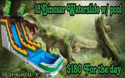 18FT Dinosaur Water W/Pool Wet/Dry