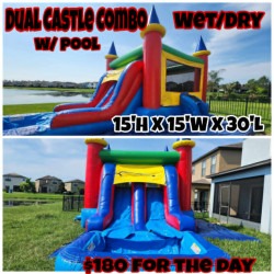Dual Castle Combo W/pool Wet/Dry