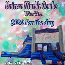 Unicorn Banner Marble Combo Splash pad Wet/Dry